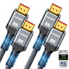 Picture of 10K 8K HDMI 2.1 Cable 2-Pack 6.6FT, Highwings Certified 48Gbps Ultra High Speed Slim HDMI Cord,Support 4K@120Hz 8K@60Hz, HDCP 2.2&2.3, Dynamic HDR,eARC,DTS:X, Compatible with Roku TV/HDTV/PS5/Blu-ray