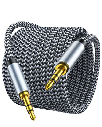 Picture of Aux Cord 4ft, 3.5mm Audio Cable - Nylon Braided Aux Cable 3.5mm Male to Male AUX Cord for Car, Headphones, Home Stereos, Speaker
