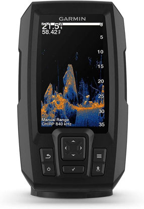Picture of Garmin 010-02550-00 Striker Vivid 4cv, Easy-to-Use 4-inch Color Fishfinder and Sonar Transducer, Vivid Scanning Color Palettes