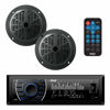 Picture of Pyle Marine Headunit Receiver Speaker Kit - In-Dash LCD Digital Stereo Built-in Bluetooth & Microphone w/ AM FM Radio System 5.25’’ Waterproof Speakers (2) MP3/SD Readers & Remote Control-PLMRKT46BK