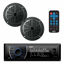Picture of Pyle Marine Headunit Receiver Speaker Kit - In-Dash LCD Digital Stereo Built-in Bluetooth & Microphone w/ AM FM Radio System 5.25’’ Waterproof Speakers (2) MP3/SD Readers & Remote Control-PLMRKT46BK