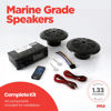 Picture of Pyle Marine Headunit Receiver Speaker Kit - In-Dash LCD Digital Stereo Built-in Bluetooth & Microphone w/ AM FM Radio System 5.25’’ Waterproof Speakers (2) MP3/SD Readers & Remote Control-PLMRKT46BK