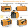 Picture of Emergency Radio with NOAA Weather Alert, Portable Solar Hand Crank AM/FM Radio for Survival,Rechargeable Battery Powered Radio,USB Charger,Flashlight,Reading Lamp,for Home Outdoor