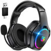 Picture of Tatybo Wireless Gaming Headsets for Ps5 Ps4 PC, 40H+ Hrs & 7.1 Surround Sound with Noise Canceling Microphone for Switch Phone (2.4GHz WiFi Mode), ONLY Wired Mode Suit for Xbox Series