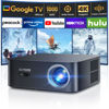 Picture of [1000 ANSI/Google TV]Smart Projector with WiFi 6 and Bluetooth, Netflix-Licensed 4K Support, Outdoor Movie Proyector, 1080P Home Ceiling Auto Focus Projector, Gift for Valentine’s Day PUTRIMS K12 Gray