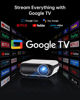 Picture of HAPPRUN Projector, Google TV Projector with WiFi and Bluetooth, 4K Support, Netflix-Licensed, HDR 10+, Native 1080P Outdoor Movie Projector, Smart Home Theater Projector Support Google Cast & Airplay