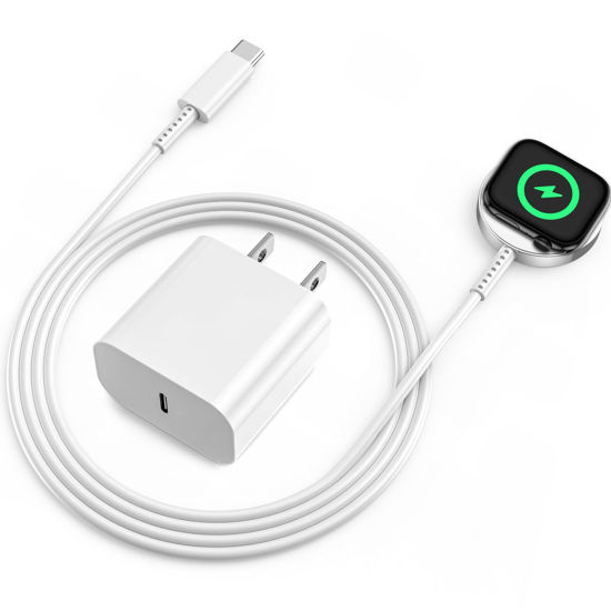 Picture of Apple Watch Charger Fast Smart iWatch Charger 3FT Magnetic Charging Cable with USB C Wall Charger for Apple Watch Ultra2/Ultra/Series 9/8/7/SE/6/5/4/3/2/1