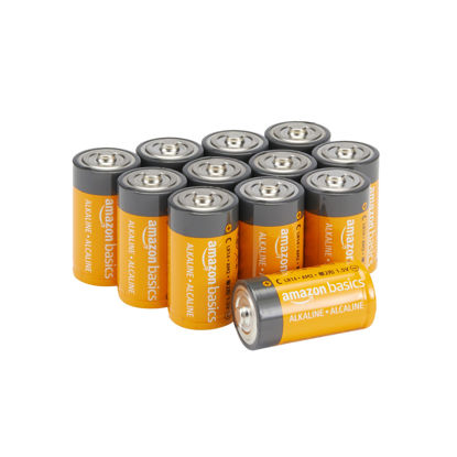 Picture of Amazon Basics 12-Pack C Cell Alkaline All-Purpose Batteries, 1.5 Volt, 5-Year Shelf Life