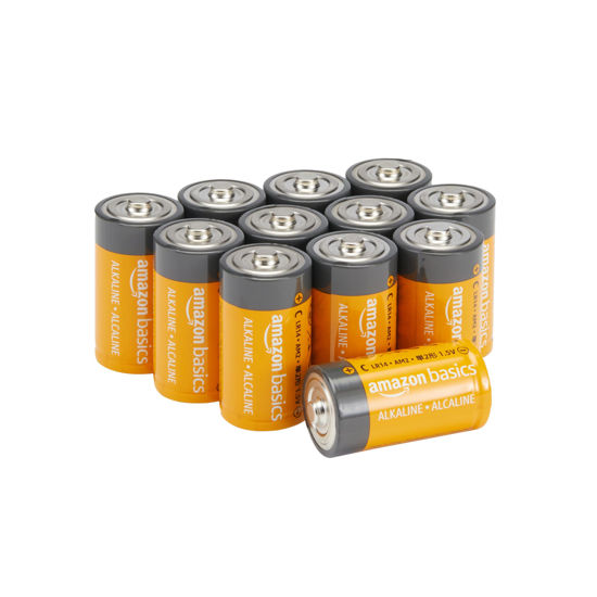 Picture of Amazon Basics 12-Pack C Cell Alkaline All-Purpose Batteries, 1.5 Volt, 5-Year Shelf Life
