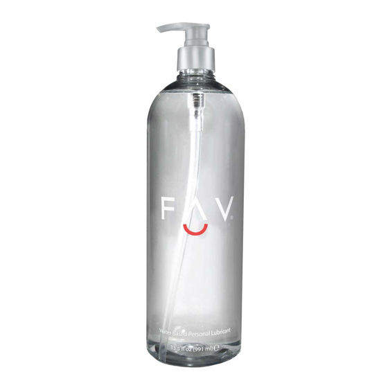 Picture of FAV Water Based Luxury Personal Lubricant, Natural Feeling Lube for Women Men and Couples, Toy Friendly, Condom Safe, 33.5 Fl Oz
