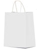 Picture of Qutuus White Gift Bags with Handles 25 pcs 8x4.5x10 White Paper Gift Bags, Medium Gift Bags, White Bags for Valentines, White Paper Bags with Handles Bulk