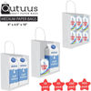 Picture of Qutuus White Gift Bags with Handles 25 pcs 8x4.5x10 White Paper Gift Bags, Medium Gift Bags, White Bags for Valentines, White Paper Bags with Handles Bulk