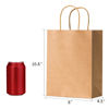 Picture of RACETOP Brown Paper Bags with Handles Bulk 100Pcs 8x4.5x10.8 Inch Gift Bags Bulk, Brown Kraft Paper Bags, Retail Bags, Party Bags, Shopping Bags, Favor Bags