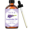 Picture of Siva Lavender Essential Oil 4 Fl Oz with Glass Dropper - 100% Pure, Natural, Undiluted & Therapeutic Grade, Amazing for Skin & Hair Care, Diffuser, Aromatherapy, Massage, DIY Soaps & Candles