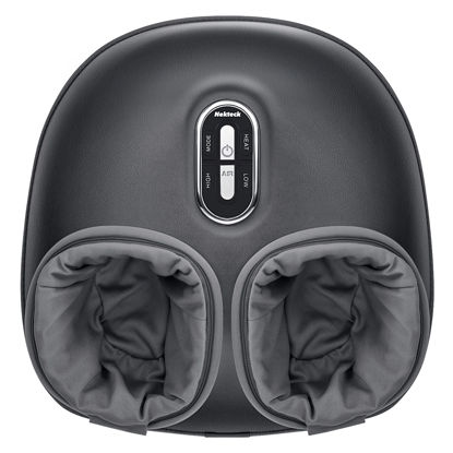 Picture of Nekteck Shiatsu Foot Massager Machine with Soothing Heat, Deep Kneading Therapy, Air Compression, Improve Blood Circulation and Foot Wellness,Relax for Home or Office Use(Gray)