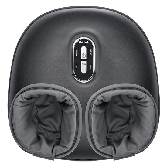 Picture of Nekteck Shiatsu Foot Massager Machine with Soothing Heat, Deep Kneading Therapy, Air Compression, Improve Blood Circulation and Foot Wellness,Relax for Home or Office Use(Gray)