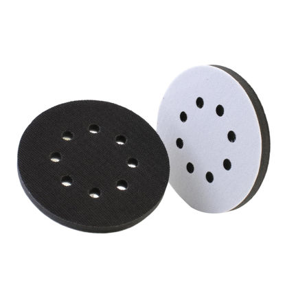 Picture of IPELY 2 Pack 5 Inch 8 Holes Foam Interface Pad Surfprep Foam Sanding Pads for Buffer (2 Pack)