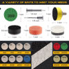 Picture of 188 PCS 1 Inch Sanding Disc, GOH DODD Hook and Loop 60 to 10000 Grit Wet Dry Sandpaper Micro Sand Paper with 1/8" 1/4" Shank, Backing Pad, Polishing Pads, Foam Sanding Pads for Auto Wood Metal Jewelry