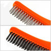 Picture of Wire Brush Set,Heavy Duty Carbon Steel and Stainless Steel Wire Scratch Brush for Cleaning Rust with 10" Curved Plastic Handle,2 PCs