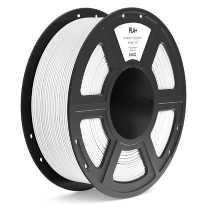 Picture of ELEGOO PLA+ Filament 1.75mm White 1KG, High Toughness PLA Plus 3D Printer Filament Dimensional Accuracy +/- 0.02mm, 1kg Spool(2.2lbs) for Most FDM 3D Printers