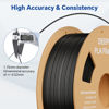 Picture of DEEPLEE PLA 1.75mm 3D Printer Filament, Dimensional Accuracy +/- 0.02mm, Neatly Wound, No Clogging, Vacuum Package, Fits for Most FDM 3D Printers, Cardboard Spool 1kg Black