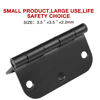 Picture of 30 Pack Rounded Matte Black Door Hinges 3.5 Inch 5/8" Radius Interior 3 1/2" Flat Iron Bifold Residential Standard Bedroom Indoor for Doors 3 ½"Hardware Control House Home Decor Essentials Accessories