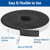 Picture of Self Adhesive Foam Tape Weatherstrip 1/2In x 1/4In x 42Ft High Density Foam Insulation Strips Foam Seal Weather Stripping with Strong Adhesive for Door and Window Sound Isolation Soundproofing