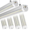 Picture of Phiwicsh 8FT LED Shop Light, U Shape 125W Integrated LED Tube Light, 6500K Clear White, 20000LM Super Bright LED Lighting, Flush Mount/Hanging Linkable LED Ceiling Lights for Garage, Plug&Play,6 Pack