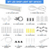 Picture of Phiwicsh 8FT LED Shop Light, U Shape 125W Integrated LED Tube Light, 6500K Clear White, 20000LM Super Bright LED Lighting, Flush Mount/Hanging Linkable LED Ceiling Lights for Garage, Plug&Play,6 Pack