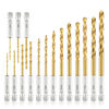 Picture of amoolo Hex Shank Drill Bit Set (13Pcs Set+3 Pcs Free), Premium 4341 HSS Titanium Impact Hex Drill Bits for Wood, Steel, Metal, Plastic, Quick Change Design (1/16 -1/4 )