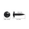 Picture of Wensilon (250 pcs)#8×1" Black Truss Head Wood Screws Quick Metal Self Tapping Zinc Oxide