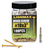 Picture of LIONMAX Deck Screws 3 Inch, Wood Screws #10 x 3, 100 PCS, Rust Resistant, Exterior Epoxy Coated, Outdoor Decking Screws, Torx/Star Drive Head Deck Screw, T25 Star Bit Included, Tan