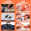 Picture of Outlet Spacers for Electrical Receptacle Box: 60Pcs Plastic Shim Spacers - Ideal for Electric Wall Switch - Receptacle Extenders Stackable Spacer for Sockets Plugs Washer Screws
