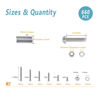Picture of Kadrick 660 Pcs M2 Screw Assortment,Button Head Socket Cap Screws Kit,M2x4mm,6mm,8mm,10mm,12mm,16mm 304 Stainless Steel Metric Bolts Nuts Washers Kit with 1 Hex Allen Wrench