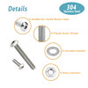 Picture of Kadrick 660 Pcs M2 Screw Assortment,Button Head Socket Cap Screws Kit,M2x4mm,6mm,8mm,10mm,12mm,16mm 304 Stainless Steel Metric Bolts Nuts Washers Kit with 1 Hex Allen Wrench