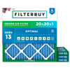 Picture of Filterbuy 20x20x1 Air Filter MERV 13 Optimal Defense (4-Pack), Pleated HVAC AC Furnace Air Filters Replacement (Actual Size: 19.50 x 19.50 x 0.75 Inches)