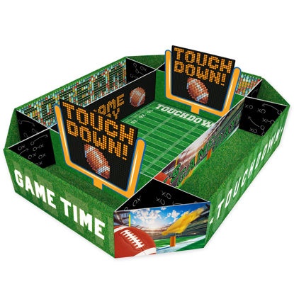 Picture of Gatherfun Football Party Supplies Kit - Complete Tailgate, Birthday & Celebration Snack Stadium Set | Essential Football Party Decorations & Favors