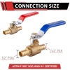 Picture of (Pack of 10) EFIELD 1/2 Inch Pex Crimp Brass Full Port Shut-off Ball Valve for Hot and Cold Water, UPC Certified