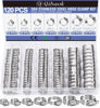 Picture of Hose Clamp- Qibaok 120 PCS Stainless Steel Hose Clamps Assortment Kit 1/4''-1-1/2'' Worm Gear Clamps for Fuel Line, Plumbing, Automotive, Mechanical Applications, Pipe, Tube, Radiator, Garden