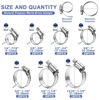 Picture of Hose Clamp- Qibaok 120 PCS Stainless Steel Hose Clamps Assortment Kit 1/4''-1-1/2'' Worm Gear Clamps for Fuel Line, Plumbing, Automotive, Mechanical Applications, Pipe, Tube, Radiator, Garden
