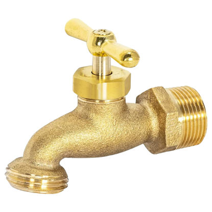 Picture of EZ-FLO Irrigation Hose Bibb, 3/4 Inch MIP Connection, 3/4 Inch MHT Connection, Brass Plumbing Fitting, 20183
