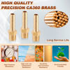 Picture of Boeray 5pcs Brass Hose Barb Fittings 1/4 Inch Barb to 1/8 Inch NPT Male Thread Air Hose Fittings Adapter Connector Water Fuel Air Line Fittings 1/4” Barb × 1/8” NPT Brass Fittings