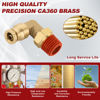 Picture of Boeray 1/4" Quick Push to Connect Fittings Brass 90 Degree Union Swivel Elbow Joint DOT Approved 1/4" Tube OD x 1/4" NPT Thread Air Brake Line Adapter Air Suspension Kit for Car Truck Trailers 5pcs