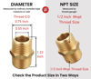 Picture of T TANYA HARDWARE 1/2 inch x 1/2 inch NPT Brass Hex Nipple Male Pipe Adapter (2 Piece)