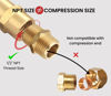 Picture of T TANYA HARDWARE 1/2 inch x 1/2 inch NPT Brass Hex Nipple Male Pipe Adapter (2 Piece)