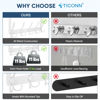 Picture of TICONN Over The Door Hooks, 5 Heavy Duty Tri Coat Rack All Metal Coat Hanger for Jacket Hat Towel Bags in Bathroom Bedroom Dorm (White, 1PK)