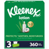 Picture of Kleenex Lotion Facial Tissues with Coconut Oil, 3 Flat Boxes, 120 Tissues Per Box, 3-Ply