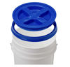Picture of House Naturals 5 Gallon Plastic Bucket Pail Food Grade with Blue Screw on Lid(Pack of 3) Made in USA