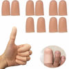 Picture of Gel Finger Protectors Finger Caps Silicone Fingertips Protection - Finger Cots Great for Trigger Finger, Finger Arthritis, Finger Cracking and Other Finger Pain Relief(Nude, Medium)