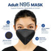 Picture of AccuMed BNX N95 Mask Black NIOSH Certified MADE IN USA Particulate Respirator Protective Face Mask (20-Pack, Approval Number TC-84A-9315 / Model H95B) Black